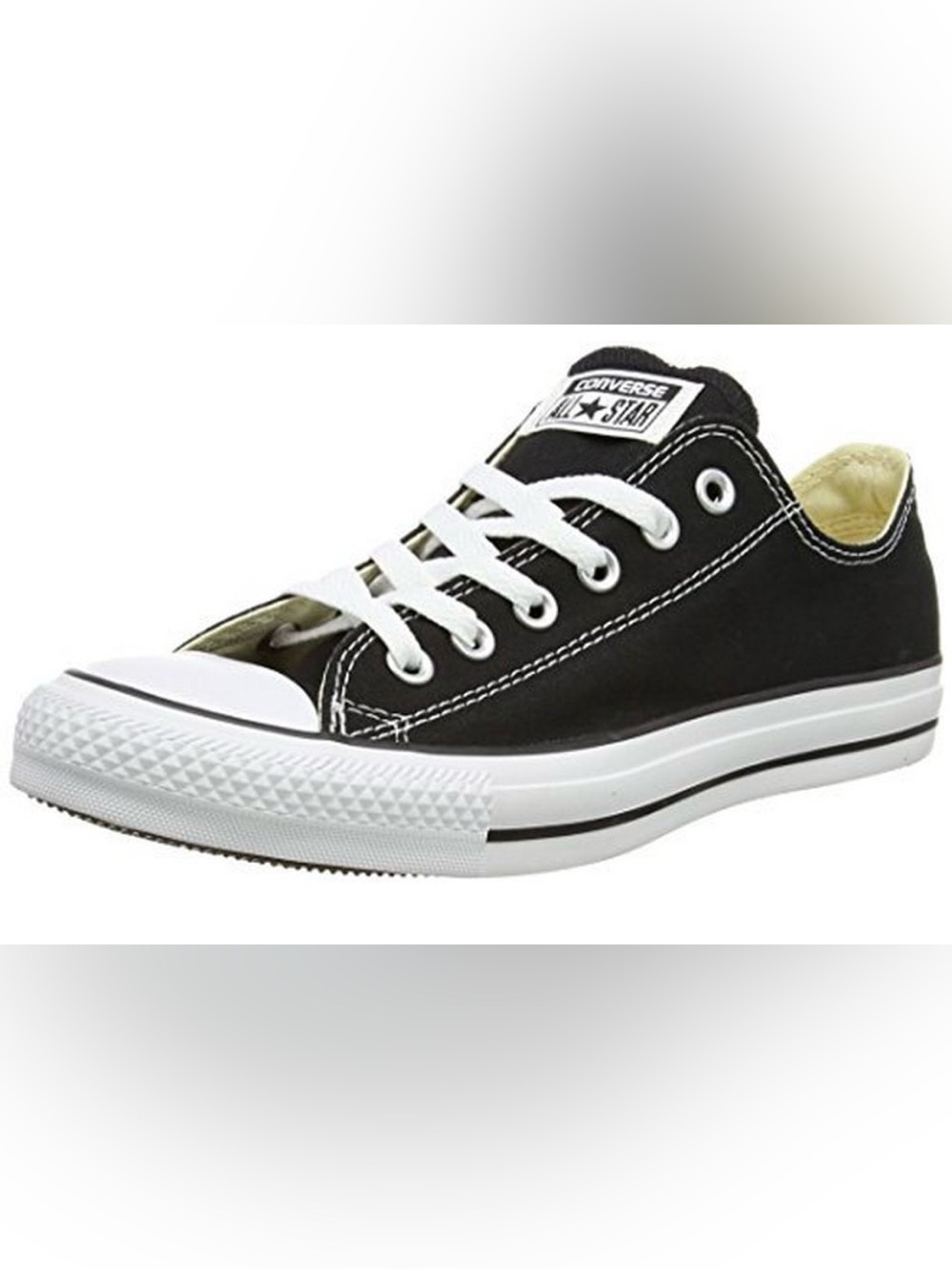 Converse Chuck Taylor All Stars Black and White Low Top Sneakers women 7 NWOB